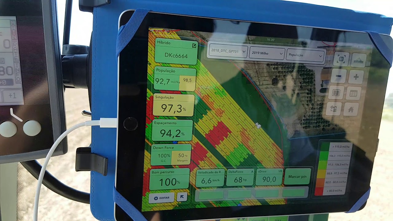 Sementeira de Milho VRT - Software Fieldview com Semeador Precision ...