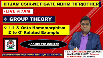 1-1 and Onto Homomorphism  Z to G