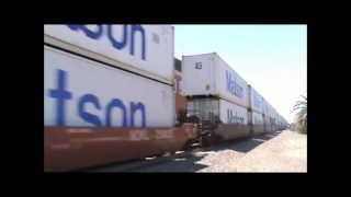 BNSF's S-OIGSIF Stack Train Flies through Antioch (06/02/12)