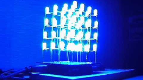 Converting 4*4 LEDCUBE into the sounds with Max/MSP/Jitter.