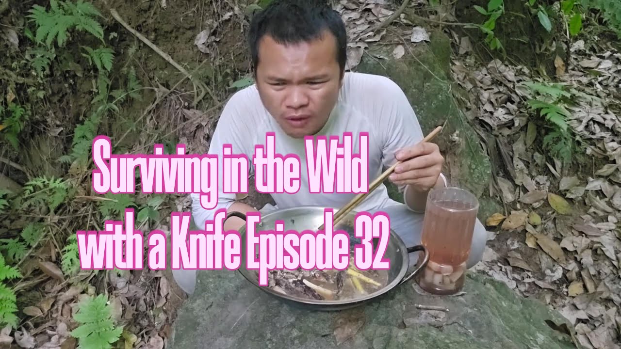 Surviving in the Wild with Only a Knife | Episode 32: Spoiled Bamboo Shoots, Dried Fish Survived!