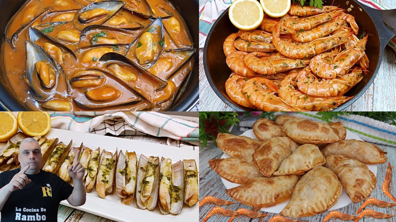 4 Recetas de MARISCOS para NAVIDAD ¡¡FACILES Y ECONOMICAS 🤩🎄BRUTAL