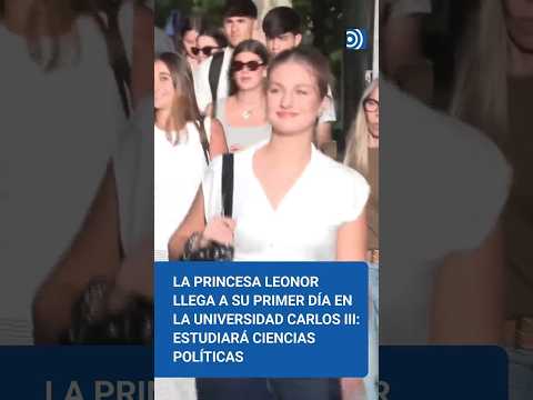 Leonor llega contenta en su primer día de universidad