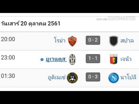 ผลบอลเซเรียอา อิตาลี ตารางคะแนน อันดับดาวซัลโว ล่าสุด22-10-2018