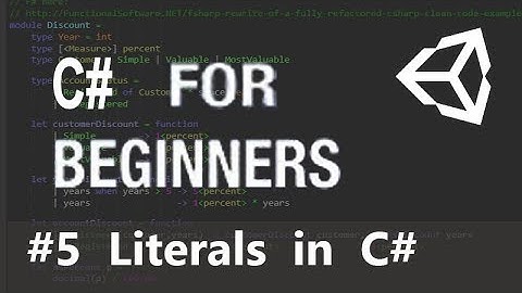DataTypes, Literals and Variables In C# (HINDI/URDU) | C # Literals | Hindi C# Videos