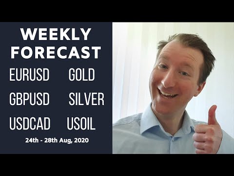 Weekly Forex Forecast for EURUSD, GBPUSD, GBPJPY, GOLD SILVER, USDCAD, USOIL (24th to 28th Aug 2020)