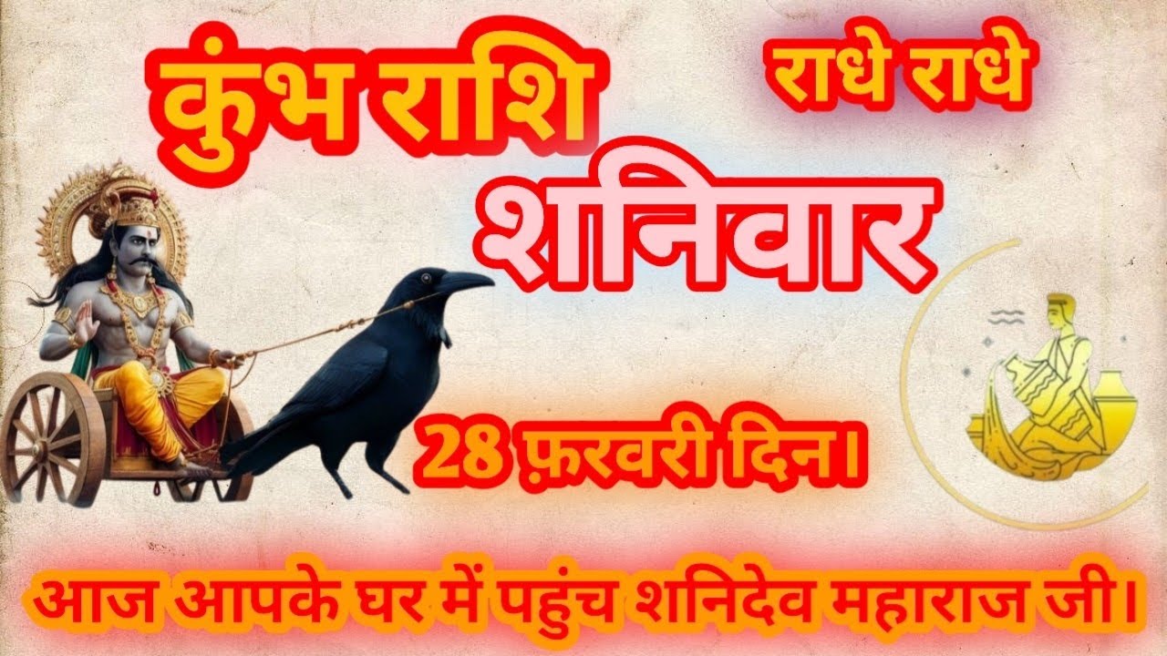 कुंभ राशि।28 फ़रवरी दिन शनिवार।कुंभ राशि #kumbhrashiajkerrashifal #कुंभराशि #कुंभराशिकाराशिफल #राधा 