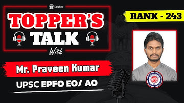 UPSC EO AO Topper Interview | EPFO EO AO Preparation Strategy| How To Crack UPSC EPFO EO AO | EduTap