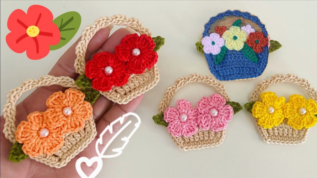 How to make crochet basket | fridge magnet complete pattern step by step