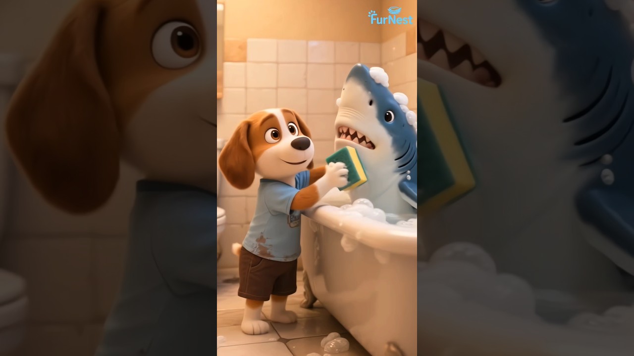 Why Is This Puppy Washing a Shark?! - Bruno 