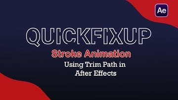 Text animation Using Trim Path in After Effects ! @quickfixup 