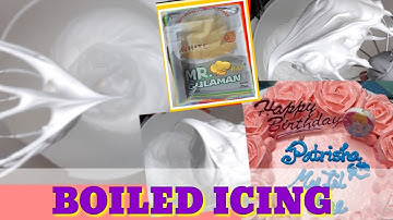 HOW TO MAKE BOILED ICING | W/ GULAMAN |MARSHMALLOW ICING| SWISS MERINGUE NO BUTTER | Beauty Baker Ph