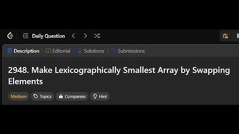 2948. Make Lexicographically Smallest Array by Swapping Elements |  Leetcode solution #python3