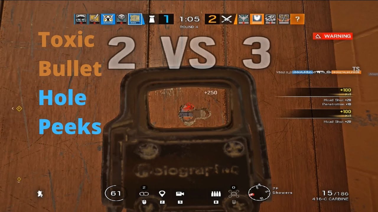 Toxic Bullet Hole peeks (Rainbow Six Siege) - YouTube