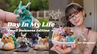 How many Crystals Dragons Can I Make In One Day? #2 | Small Buisness Day In My Life + New Camera!