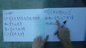 How to Use 4 Basic Set Operations (Tagalog-Filipino) Mathematics