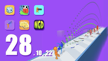 Merge and Blast, Numbers.io 3D, Harpoon Shooter, Charging Arrows, Happy Crowd | New Games Daily