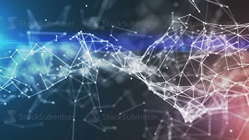 Technologies. Abstract background with plexus connections wire frame web. Seamless looping