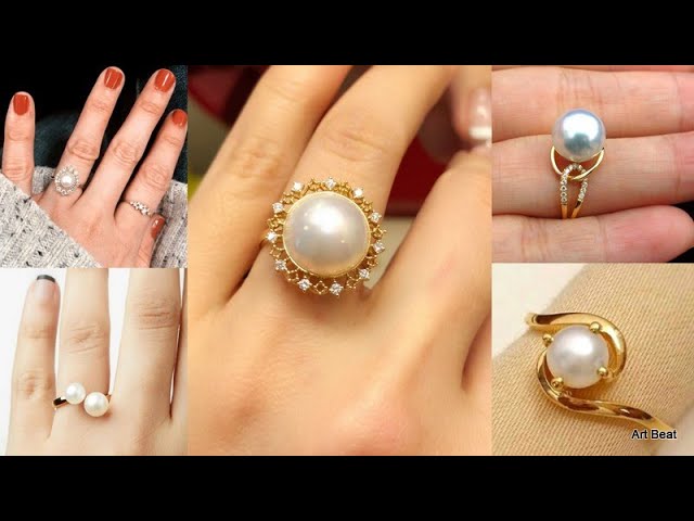 Latest pearl rings designs - YouTube