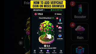 كيفية إضافة عملة VeryChat على متصفح Mises (InShot 2) screenshot 3