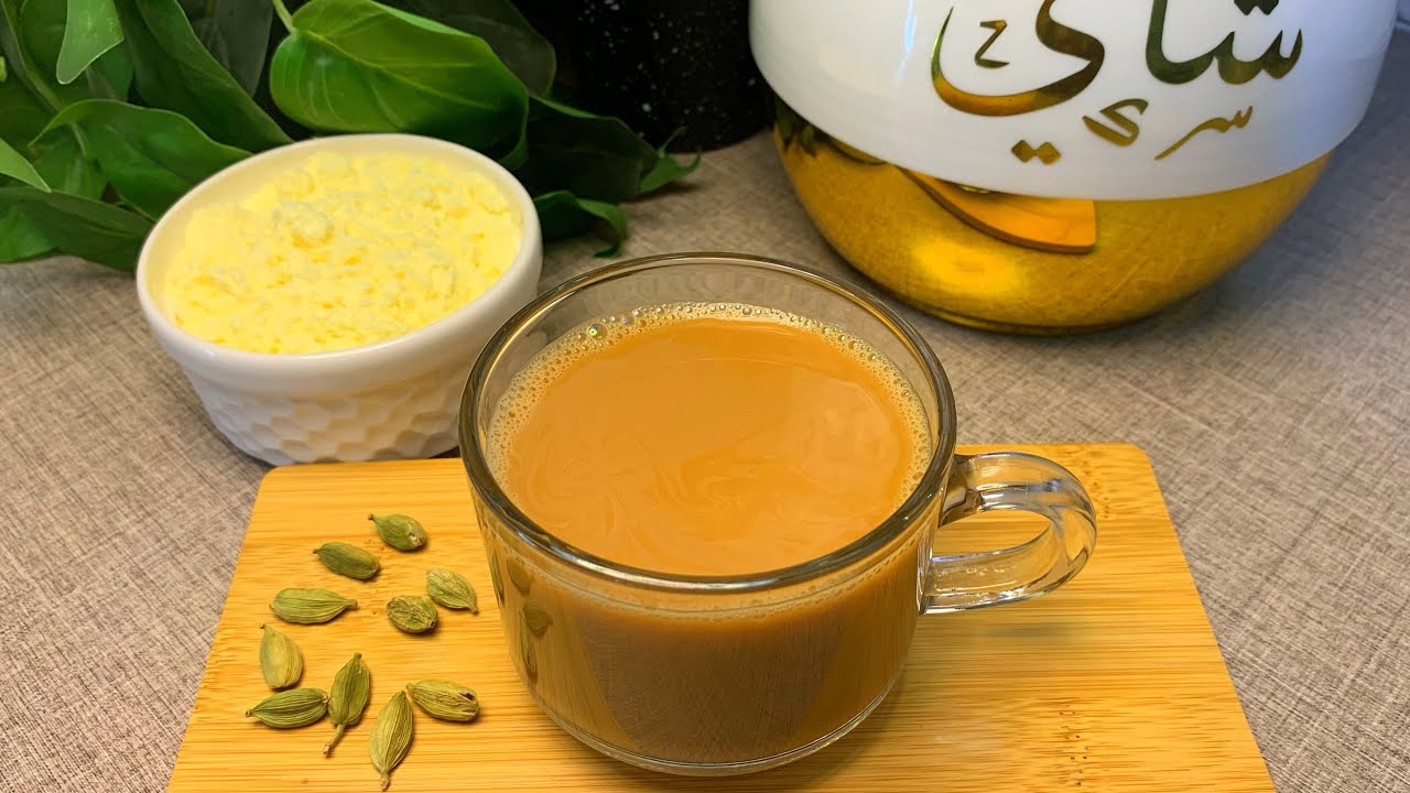 شاي كرك بالحليب البودرة لا يختلف عن الحليب المركز تقريباً نفس الطعم