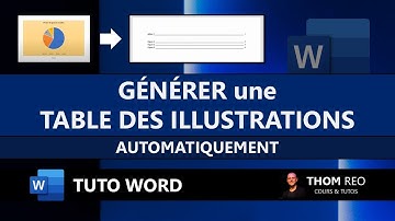 Créer une TABLE DES ILLUSTRATIONS dans WORD - Tutoriel simple