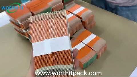 Glued box strapping machine, paper tape batch packaging for easy collating