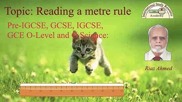 Reading a Metre rule.