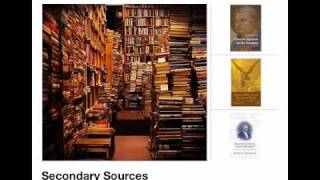 Primary, Secondary, Tertiary Sources