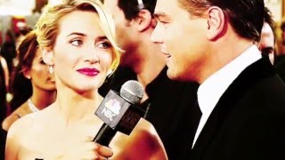 Leo DiCaprio & Kate Winslet Golden Globes Moments Resimi