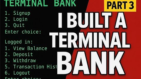 I Built a Terminal-Based Bank in Python 💻 | Beginner Python Project (Part 3)