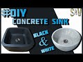 DIY Concrete Sink With A Cost Of $ 5 | Black Or White| Which One Will You Choose? | SVdesign