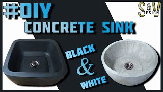 DIY Concrete Sink With A Cost Of $ 5 | Black Or White| Which One Will You Choose? | SVdesign