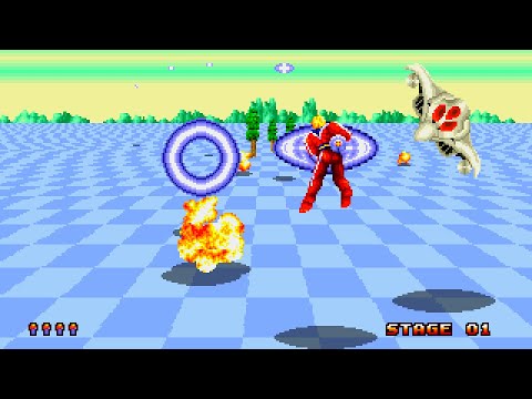 Space Harrier II Longplay (Sega Genesis) [QHD]