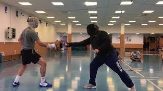 German Fencer Matyas Sabo sabre lesson 1