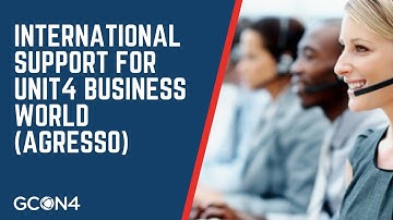 GCON4 International Managed Support for Unit4 Business World ERP (Agresso)