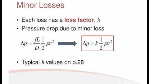 Fluids Lecture 3.2 - Minor Losses (S2)