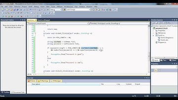 C# Password Char Validation