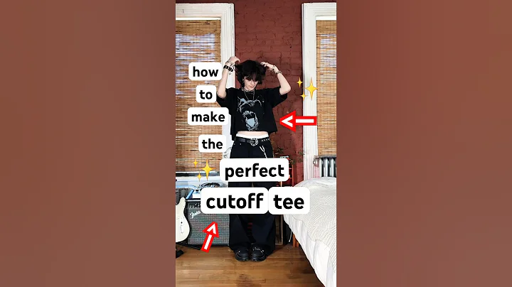 how to make a cutoff tee 💘✨#tutorial #clothing #style #unisex #androgynous #unisexfashion #diy thumbnail