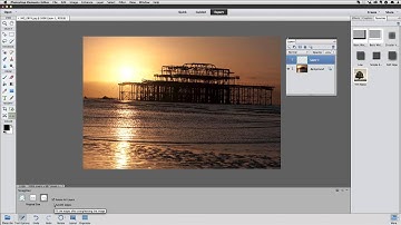 The content-aware straighten tool in Photoshop Elements 12
