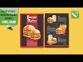 Design fast food restaurant menu flyer - Tutorial Coreldraw 2019