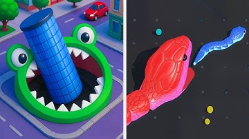 Hole .io Vs Snake Clash .io - Satisfying ASMR Gameplay ALL Levels