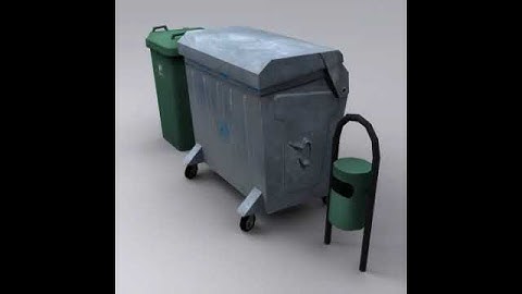 trash can 3D model from CGTrader.com