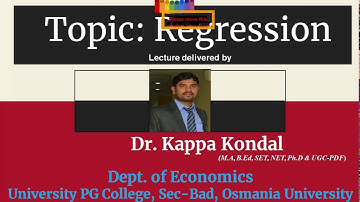 Introduction of Regression By Dr. Kappa Kondal