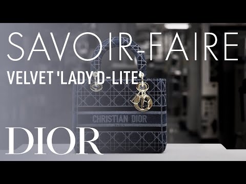 Velvet 'Lady D-Lite' Bag Savoir-Faire - Velvet 'Lady D-Lite' Bag Savoir-Faire