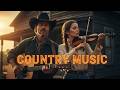 COUNTRY MUSIC 🎸 Beautiful Cowboy Guitar &amp; Violin Duet at Sunset (Relaxing Western Songs)