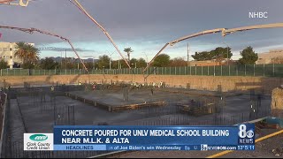 Concrete poured for UNLV Medical School building