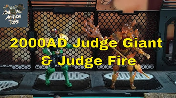 Hiya 2000AD (Judge Dredd) Judge Giant and Judge Flame 1:18 scale action figures. Great additions.