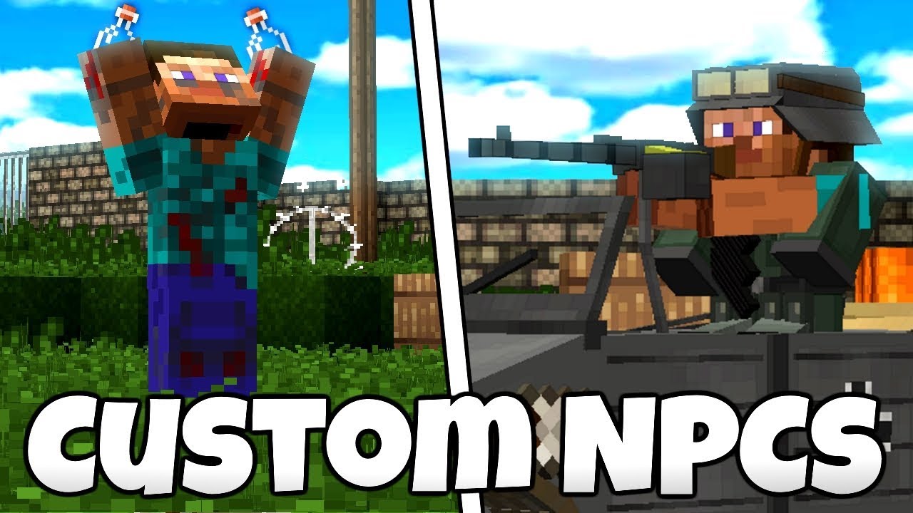 GUNS, MOUNTS AND ITEM QUESTS! - Custom NPCs Tutorial (Minecraft) fanatical skin and ink