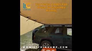 Araç Üstü Yan Tente 2 Adet Yan Duvar Su Geçirmez Kumaş